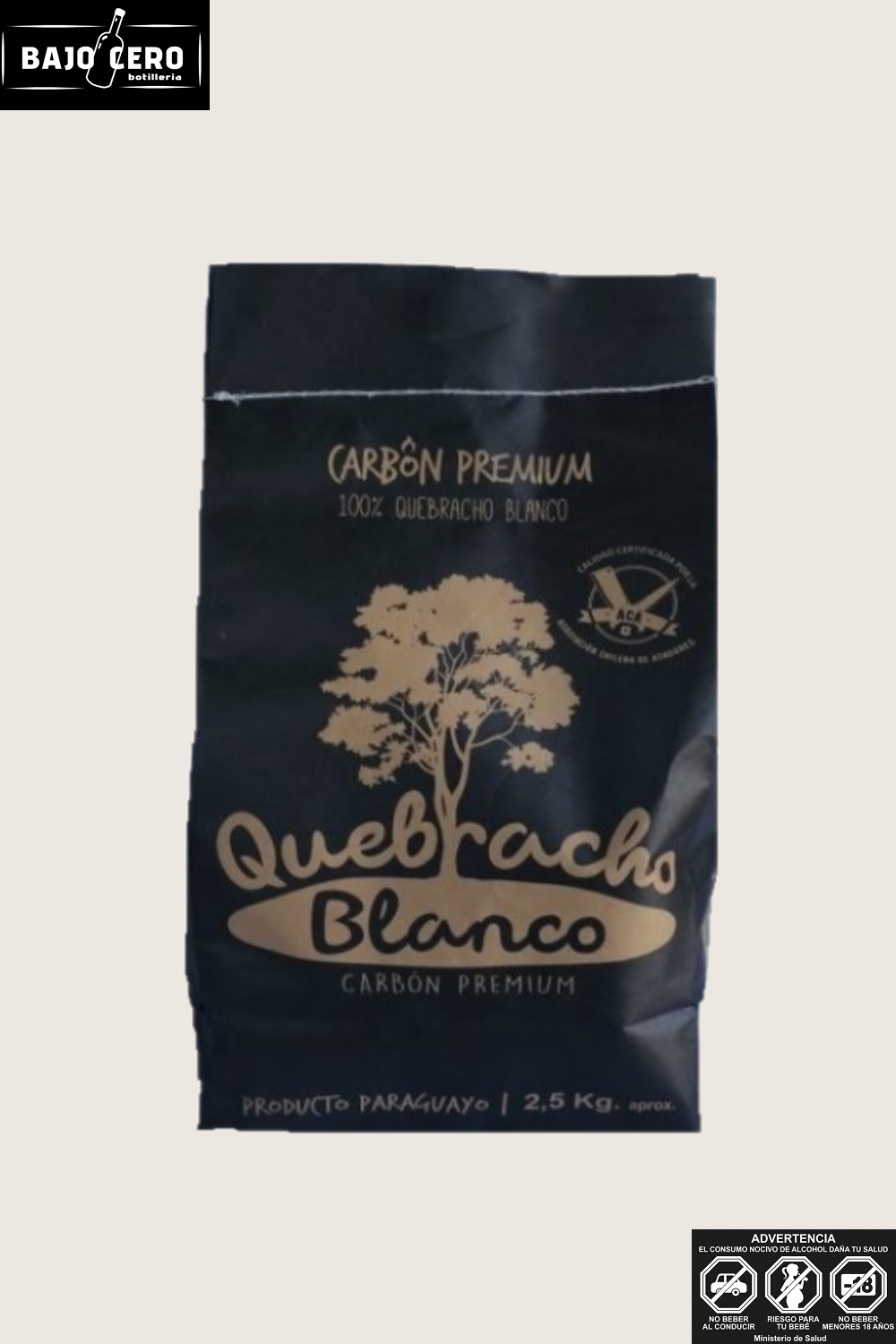 Carbón Quebracho blanco 2.5 kilos