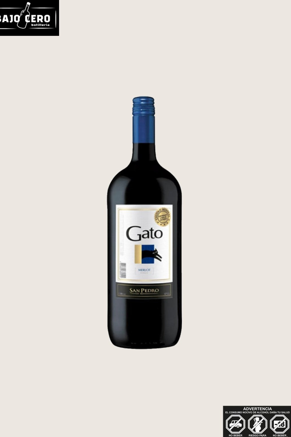 GATO MERLOT BOTELLON 1.5 LT