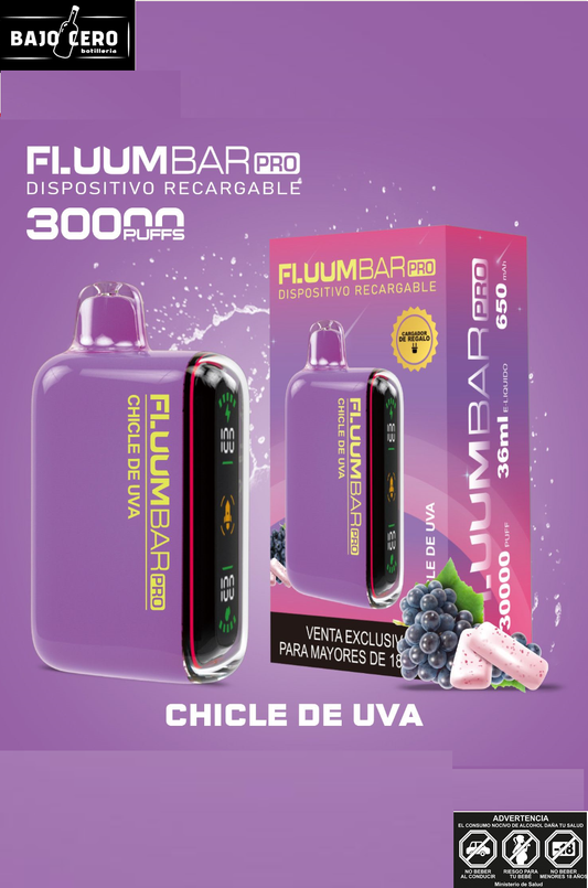 Fluumbar pro chicle de uva 30.000 puff