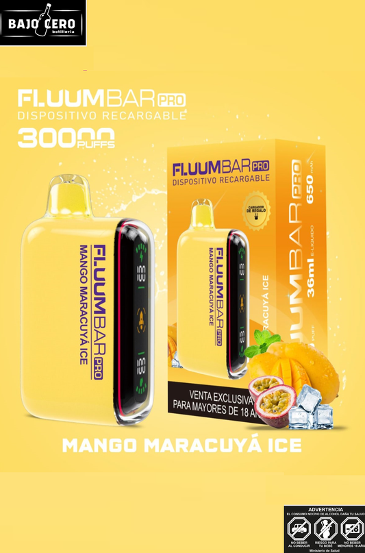 Fluumbar pro mango maracuyá ice 30.000 puff