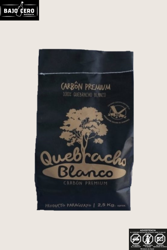 Carbón Quebracho blanco 2.5 kilos