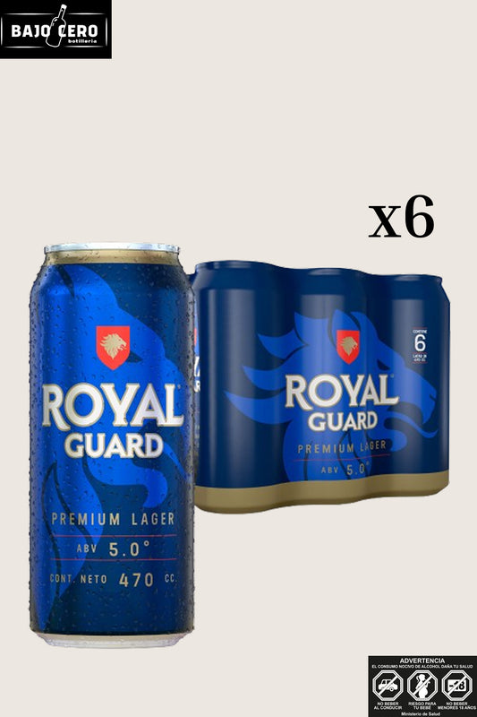 Pack 6 royal guard lager 470cc
