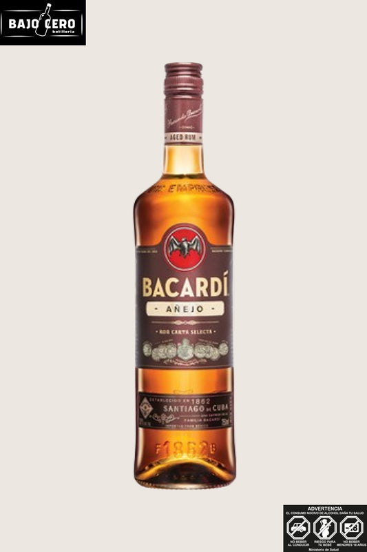 Bacardi añejo 38 ALC 750cc