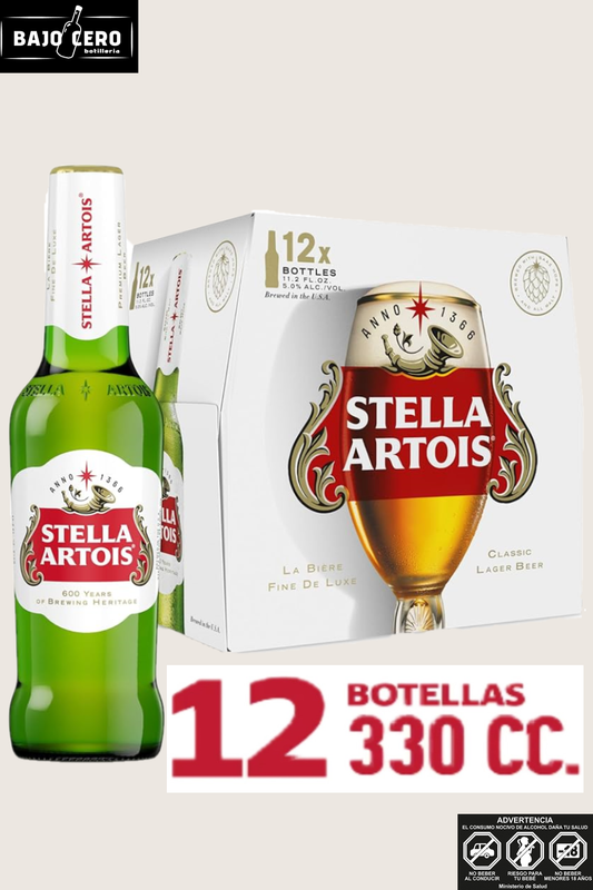 Caja Stella Artois botellin 330cc 12un